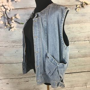 💪🏻Vintage Blue Jean Vest Retro 80s/90s Button Up